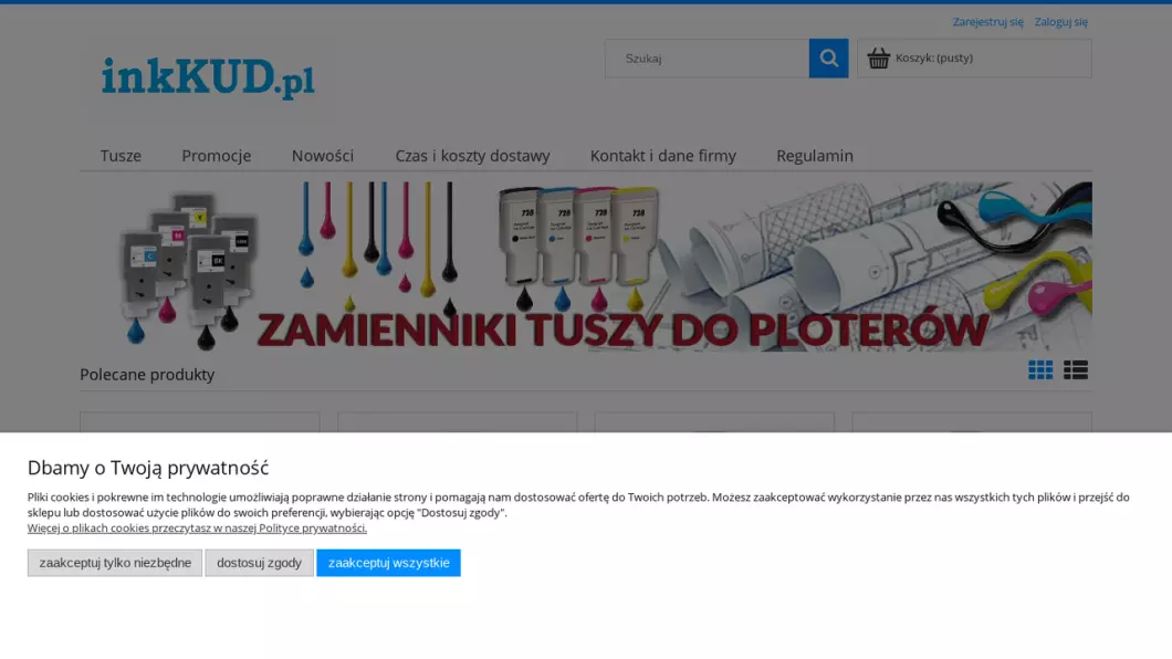 Zrzut ekranu strony inkKUD.pl